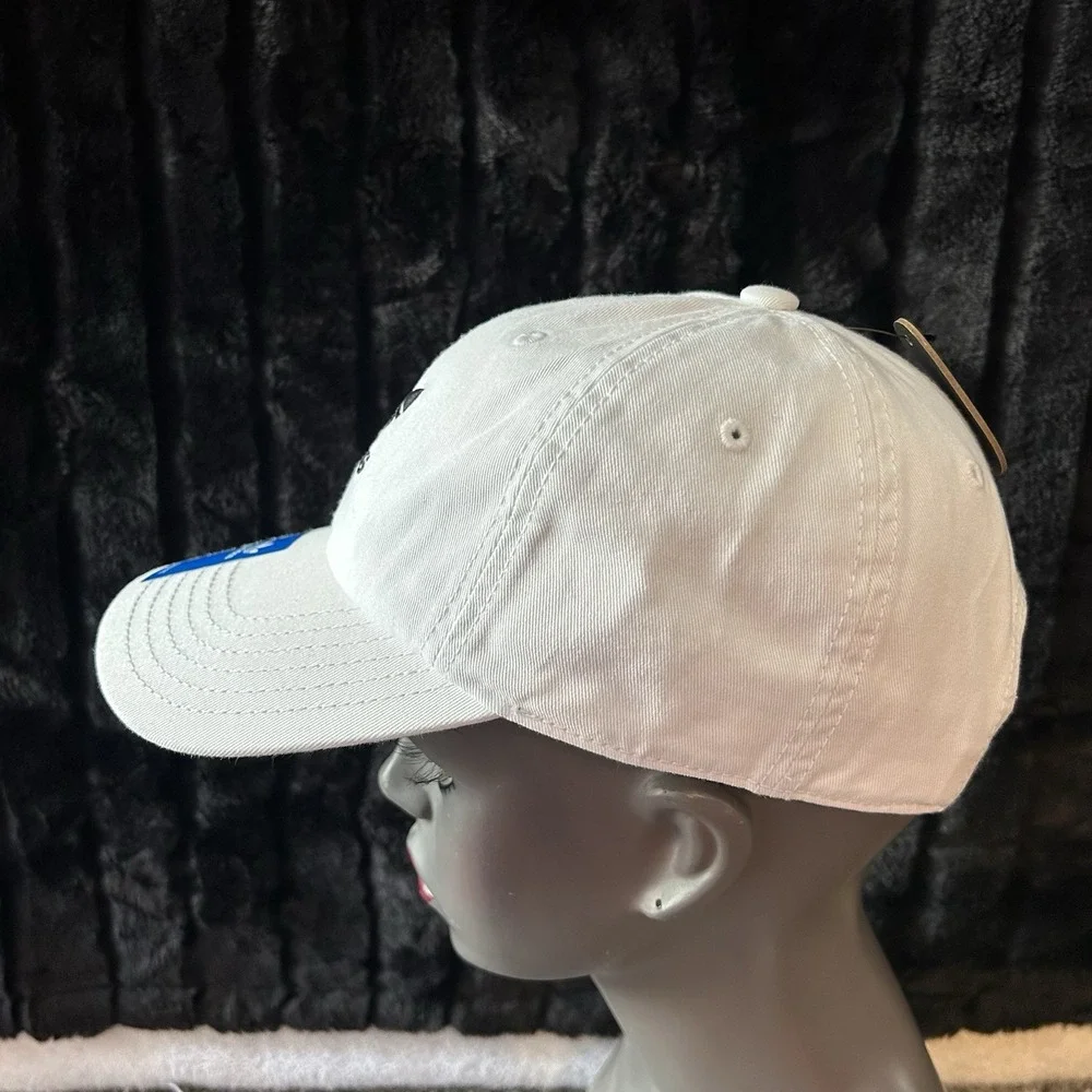 Adidas Youth Fit Cotton Dri Washed White Relaxed Ball Cap Hat NEW (Y1)